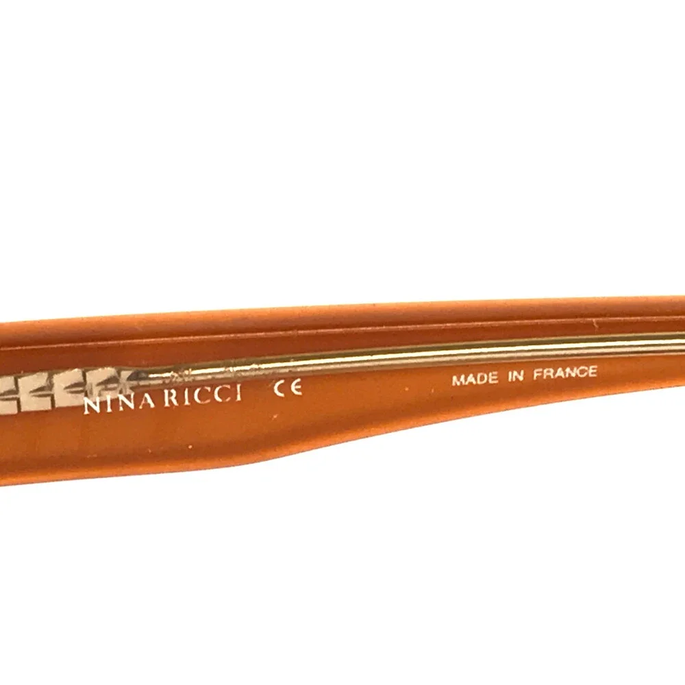 Nina Ricci Eyeglasses Frame NR2527 C02 Brown Orange Rectangle Half Rim 52-17-135